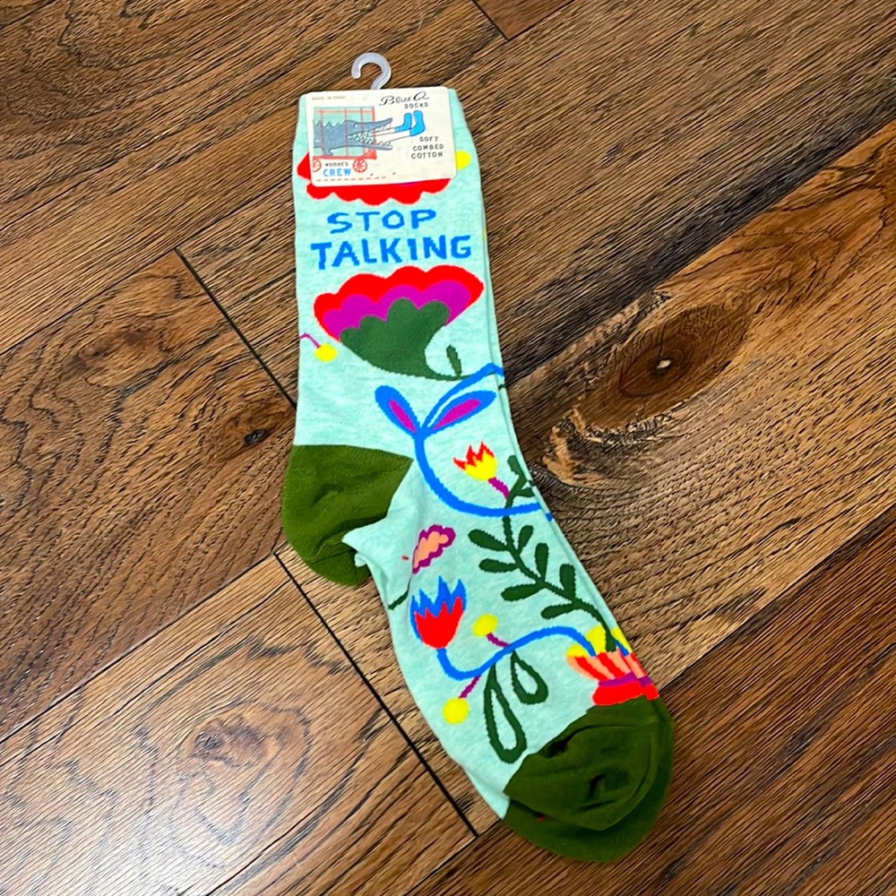 🛑 Stop Talking Crew Socks 🧦